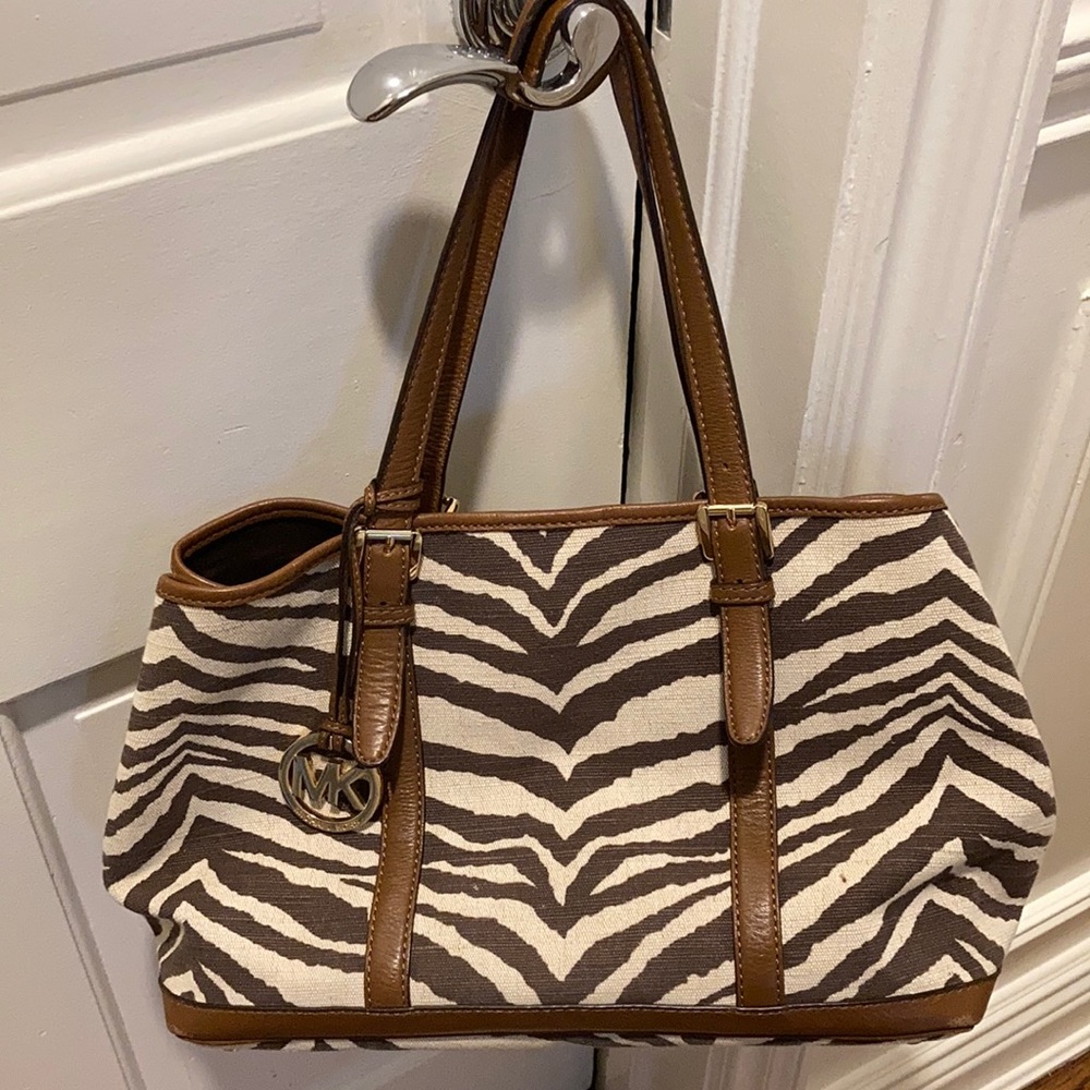 Zebra print Michael Kors tote
